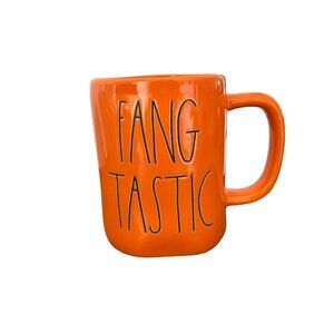RAE DUNN Fang Tastic Halloween Mug Artisan Collection Orange